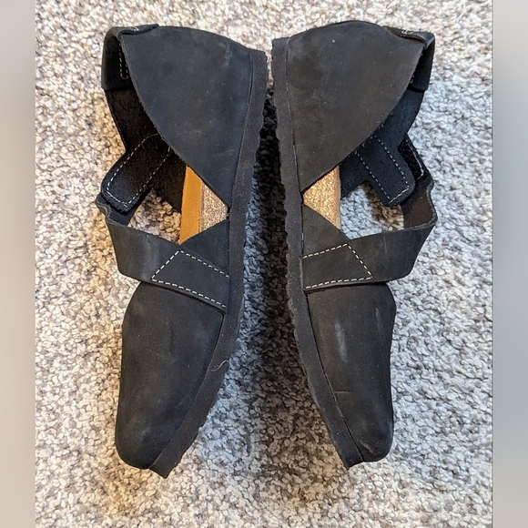 Black Alya Leather Flat Handcrafted Comfortfüße - Picture 4 of 6